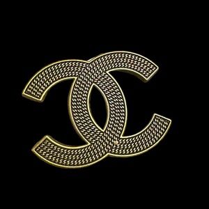C Inspired Logo Brooch - Deep Gold